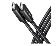 Kabel AXAGON BUCM32-CM20AB Kabel USB-C - USB-C 3.2 Gen 2, 2m, PD 100W, 5A, 4K HD, ALU, oplot, czarny